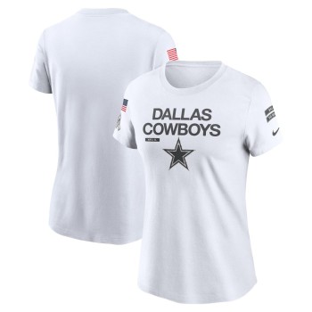 Women's Dallas Cowboys  White 2024 Salute To Service Legend Performance T-Shirt Women's Dallas Cowboys  White 2024 Salute To Service Legend Performance T-Shirt