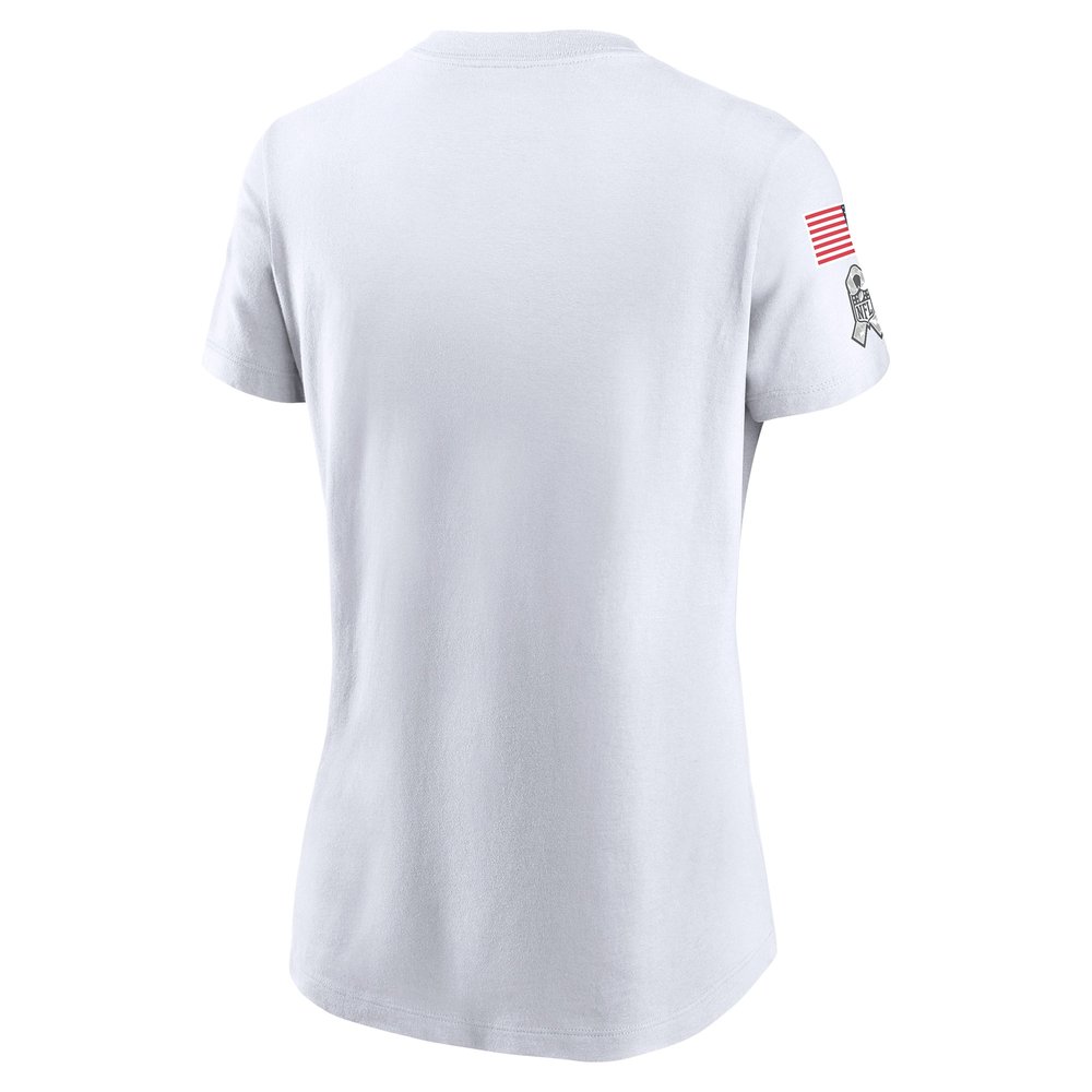 Women's Dallas Cowboys  White 2024 Salute To Service Legend Performance T-Shirt