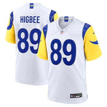 Men's Los Angeles Rams #89 Tyler Higbee White Game Player Jersey Men's Los Angeles Rams #89 Tyler Higbee White Game Player Jersey