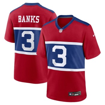 Men's New York Giants Deonte Banks Century Red Alternate Player Game Jersey Men's New York Giants Deonte Banks Century Red Alternate Player Game Jersey
