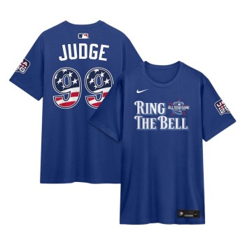 Men's American League #99 Aaron Judge Nike Rush Blue 2026 All-Star Game Name & Number T-Shirt Men's American League #99 Aaron Judge Nike Rush Blue 2026 All-Star Game Name & Number T-Shirt