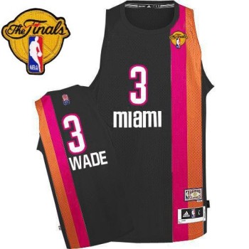 Heat #3 Dwyane Wade Black ABA Hardwood Classic With Finals Patch Stitched NBA Jersey Heat #3 Dwyane Wade Black ABA Hardwood Classic With Finals Patch Stitched NBA Jersey