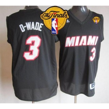 Heat #3 Dwyane Wade Black D-WADE Fashion Finals Patch Stitched NBA Jersey Heat #3 Dwyane Wade Black D-WADE Fashion Finals Patch Stitched NBA Jersey