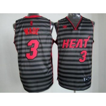 Heat #3 Dwyane Wade Black/Grey Groove Stitched NBA Jersey Heat #3 Dwyane Wade Black/Grey Groove Stitched NBA Jersey