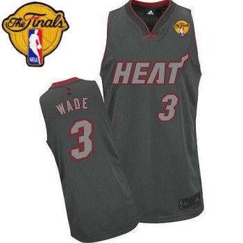 Heat #3 Dwyane Wade Grey Graystone Fashion With Finals Patch Stitched NBA Jersey Heat #3 Dwyane Wade Grey Graystone Fashion With Finals Patch Stitched NBA Jersey