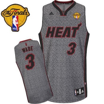 Heat #3 Dwyane Wade Grey Static Fashion Finals Patch Stitched NBA Jersey Heat #3 Dwyane Wade Grey Static Fashion Finals Patch Stitched NBA Jersey