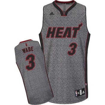 Heat #3 Dwyane Wade Grey Static Fashion Stitched NBA Jersey Heat #3 Dwyane Wade Grey Static Fashion Stitched NBA Jersey