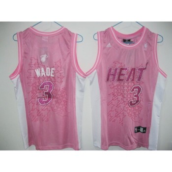 Heat #3 Dwyane Wade Pink Women Stitched NBA Jersey Heat #3 Dwyane Wade Pink Women Stitched NBA Jersey