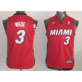 Heat #3 Dwyane Wade Red Stitched Youth NBA Jersey Heat #3 Dwyane Wade Red Stitched Youth NBA Jersey