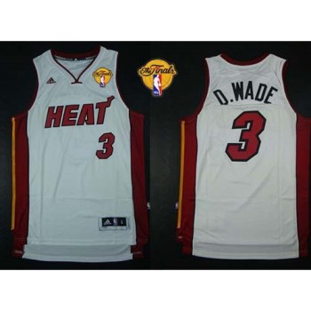 Heat #3 Dwyane Wade White Nickname D.WADE Finals Patch Stitched NBA Jersey Heat #3 Dwyane Wade White Nickname D.WADE Finals Patch Stitched NBA Jersey