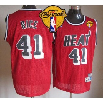 Heat #41 Glen Rice Red Throwback Finals Patch Stitched NBA Jersey Heat #41 Glen Rice Red Throwback Finals Patch Stitched NBA Jersey