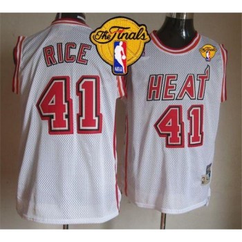 Heat #41 Glen Rice White Throwback Finals Patch Stitched NBA Jersey Heat #41 Glen Rice White Throwback Finals Patch Stitched NBA Jersey