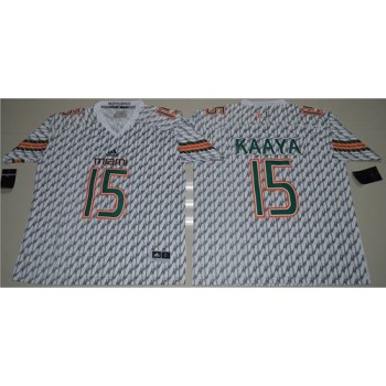 Hurricanes #15 Brad Kaaya White Stitched NCAA Jerseys