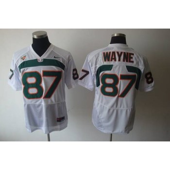 Hurricanes #87 Reggie Wayne White Stitched NCAA Jerseys Hurricanes #87 Reggie Wayne White Stitched NCAA Jerseys