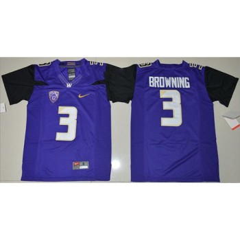 Huskies #3 Jake Browning Purple Limited Stitched Youth NCAA Jersey Huskies #3 Jake Browning Purple Limited Stitched Youth NCAA Jersey