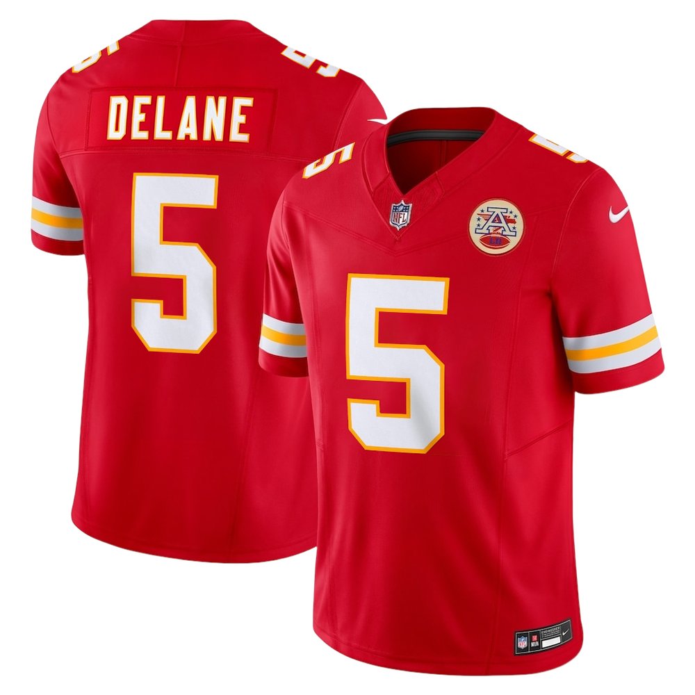 Men's Kansas City Chiefs #5 Mansoor Delane Red 2026 NFL Draft Vapor F.U.S.E. Limited Jersey