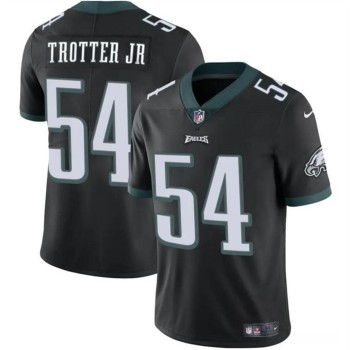 Men's Philadelphia Eagles #54 Jeremiah Trotter Jr Black 2024 Draft Vapor Untouchable Limited Stitched Football Jersey Men's Philadelphia Eagles #54 Jeremiah Trotter Jr Black 2024 Draft Vapor Untouchable Limited Stitched Football Jersey