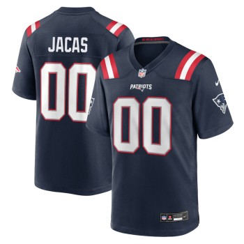 Men's New England Patriots Gabe Jacas Navy 2026 NFL Draft Game Jersey Men's New England Patriots Gabe Jacas Navy 2026 NFL Draft Game Jersey