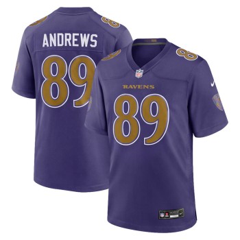 Men's Baltimore Ravens #89 Mark Andrews Nike Purple Alternate Game Jersey