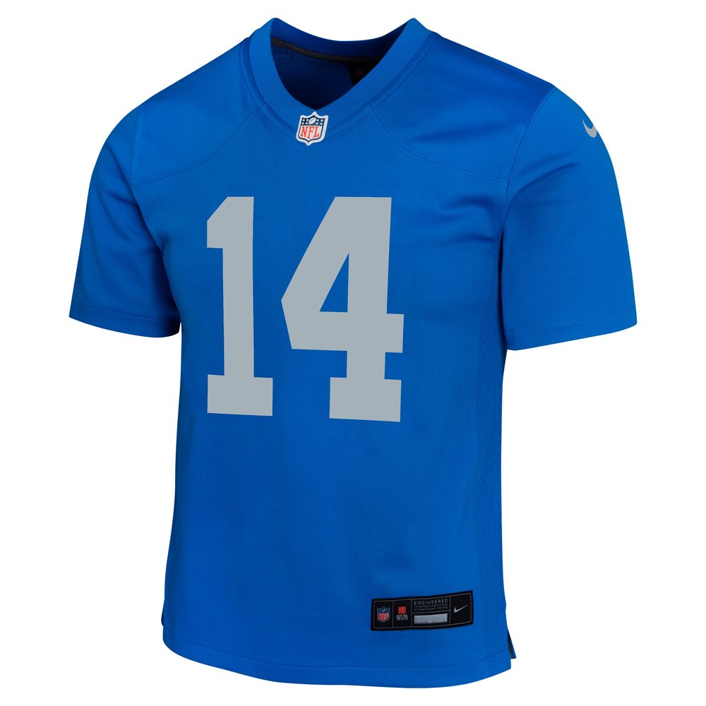 Youth Detroit Lions #14 Amon-Ra St. Brown Blue Alternate Game Jersey