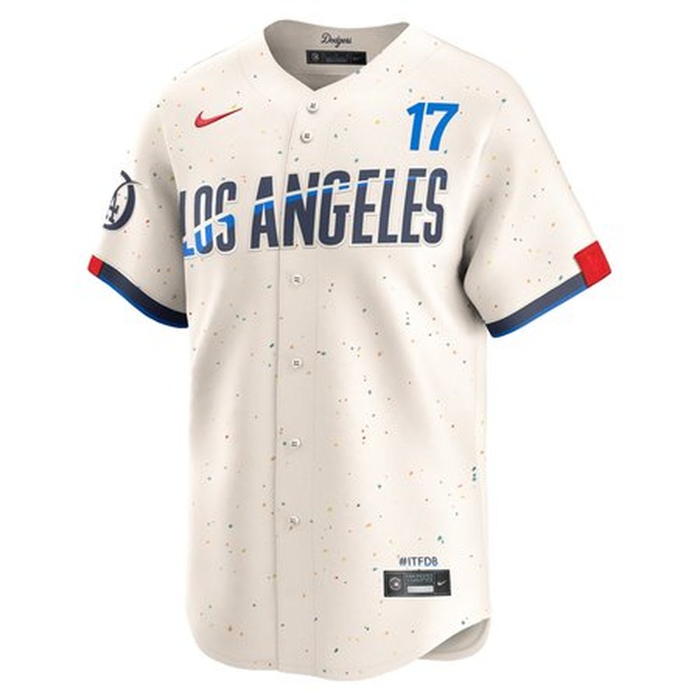 Men's Los Angeles Dodgers #17 Shohei Ohtani Cream 2024 City Connect Limited Player Jersey