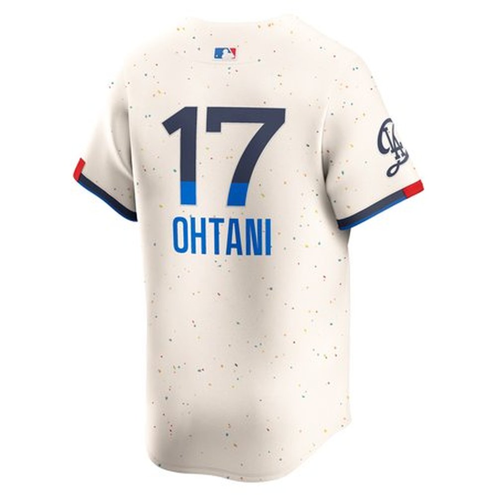 Men's Los Angeles Dodgers #17 Shohei Ohtani Cream 2024 City Connect Limited Player Jersey