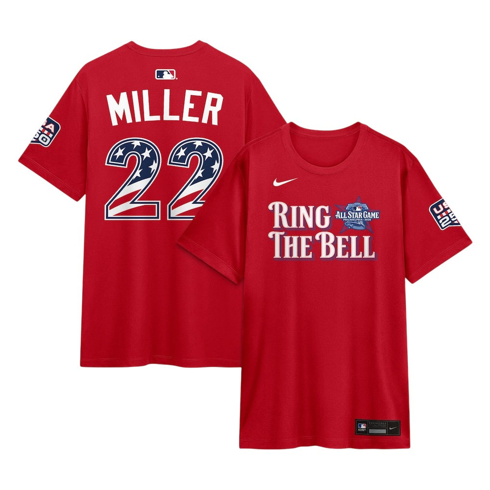 Men's National League #22 Mason Miller Nike Red 2026 All-Star Game Name & Number T-Shirt Men's National League #22 Mason Miller Nike Red 2026 All-Star Game Name & Number T-Shirt