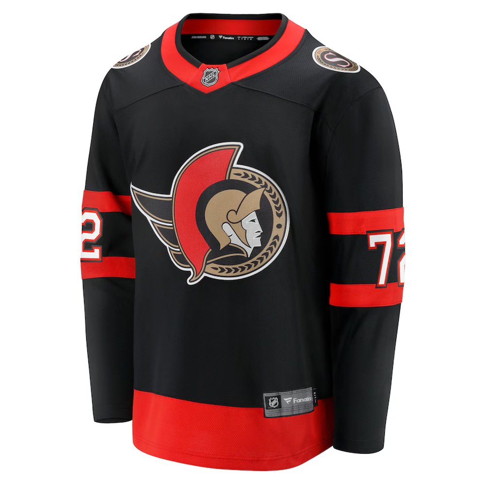 Men's Ottawa Senators #72 Thomas Chabot Black Home Breakaway Jersey Men's Ottawa Senators #72 Thomas Chabot Black Home Breakaway Jersey