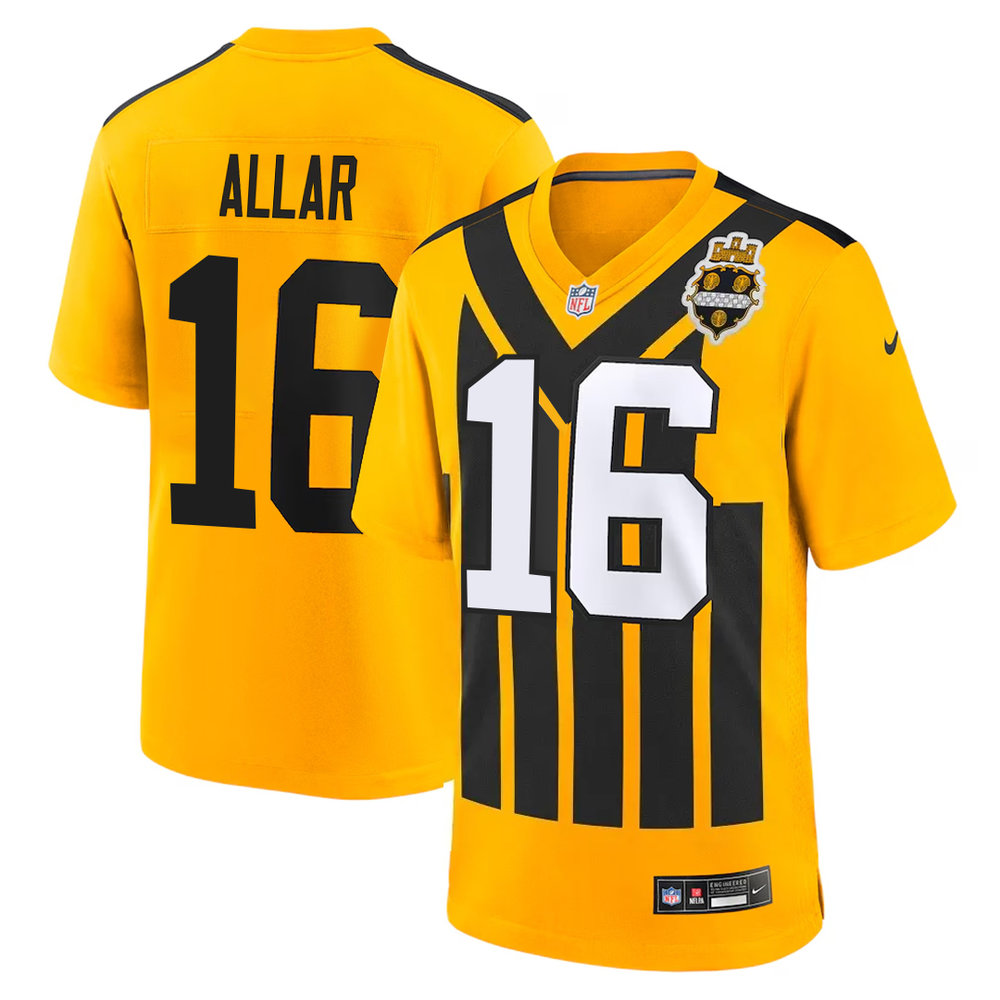Youth Pittsburgh Steelers #16 Drew Allar Gold 2026 NFL Draft Game Jersey