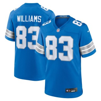 Men's Detroit Lions Isaiah Williams  Blue Game Jersey