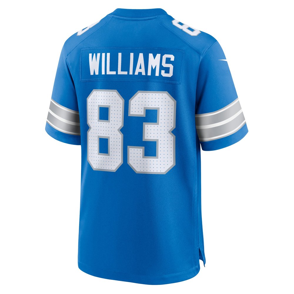 Men's Detroit Lions Isaiah Williams  Blue Game Jersey