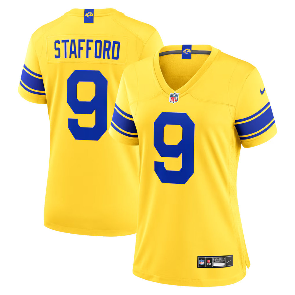 Women's Los Angeles Rams #9 Matthew Stafford Nike Classic Sol Game Jersey Women's Los Angeles Rams #9 Matthew Stafford Nike Classic Sol Game Jersey