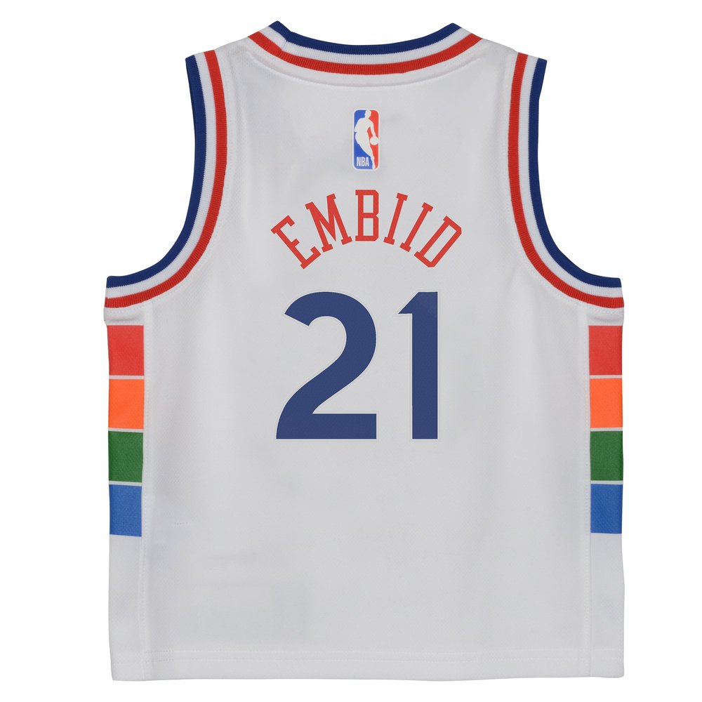 Toddler Philadelphia 76ers Joel Embiid White 2024/25 Swingman Player Jersey - City Edition