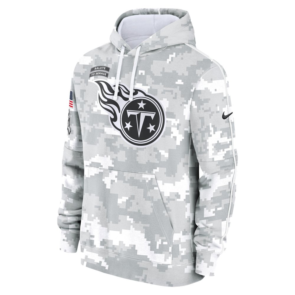Men's Tennessee Titans Arctic Camo 2024 Salute to Service Club Fleece Pullover Hoodie