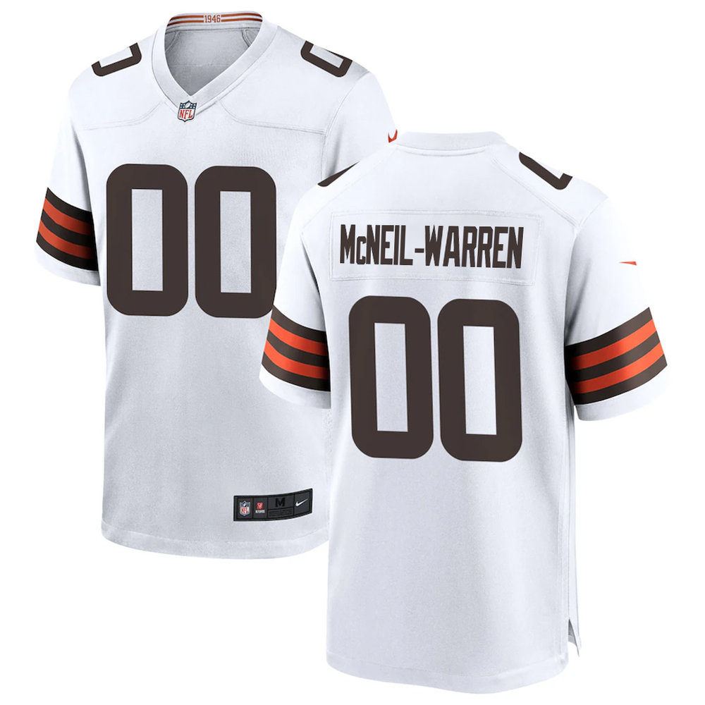 Men's Cleveland Browns Emmanuel McNeil-Warren White 2026 NFL Draft Game Jersey Men's Cleveland Browns Emmanuel McNeil-Warren White 2026 NFL Draft Game Jersey