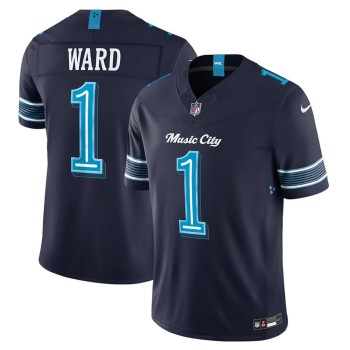 Men's Tennessee Titans #1 Cameron Ward Navy 2026 Rivalries Collection Vapor F.U.S.E. Limited Jersey