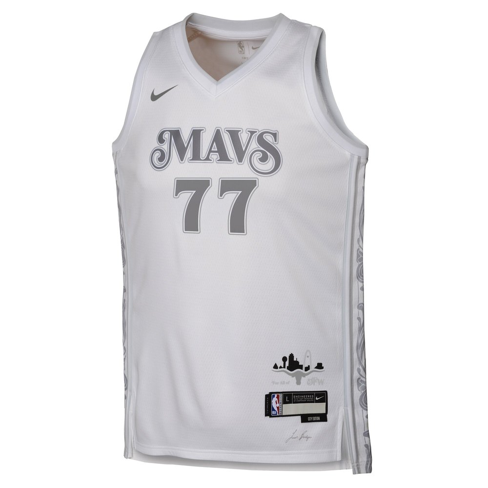 Youth Dallas Mavericks Luka Don?i? White 2024/25 Swingman Player Jersey - City Edition
