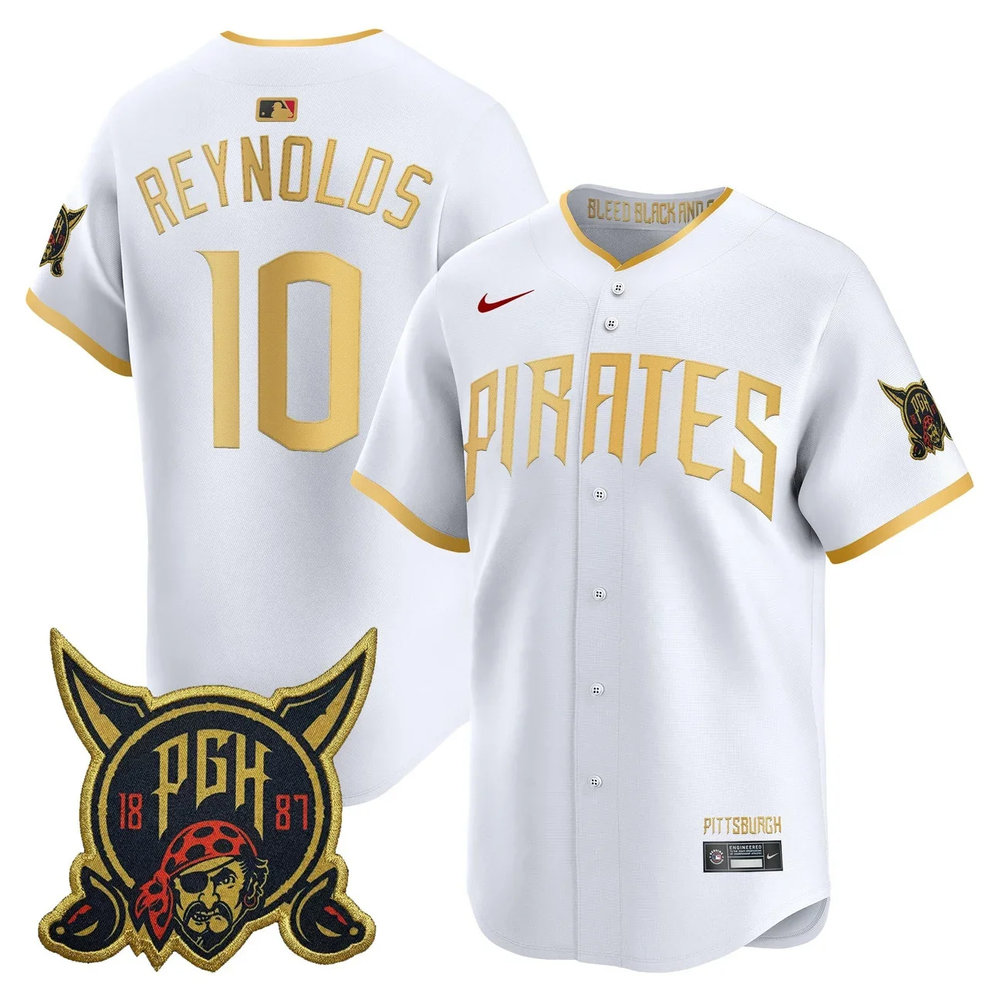 Youth Pittsburgh Pirates #10 Bryan Reynolds White 2026 City Connect Jersey
