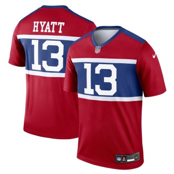 Men's New York Giants Jalin Hyatt Century Red Alternate Legend Player Jersey Men's New York Giants Jalin Hyatt Century Red Alternate Legend Player Jersey