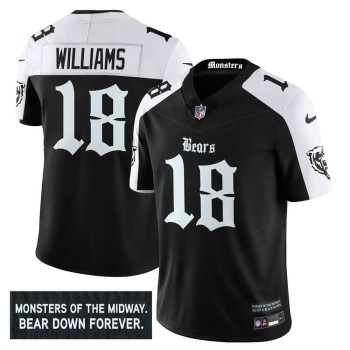 Men's Chicago Bears #18 Caleb Williams Black Alternate 'Gothic Monsters Edition' Vapor F.U.S.E. Limited Jersey Men's Chicago Bears #18 Caleb Williams Black Alternate 'Gothic Monsters Edition' Vapor F.U.S.E. Limited Jersey