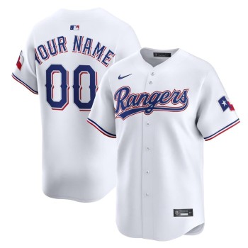 Men's Texas Rangers Nike White Home Limited Custom Jersey Men's Texas Rangers Nike White Home Limited Custom Jersey