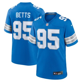 Men's Detroit Lions Mathieu Betts  Blue Game Jersey