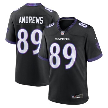 Men's Baltimore Ravens #89 Mark Andrews Black Alternate Game Jersey Men's Baltimore Ravens #89 Mark Andrews Black Alternate Game Jersey