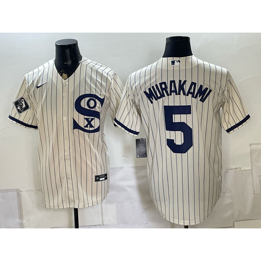 Men's Chicago White Sox #5 Munetaka Murakami White Stitched Baseball Jersey Men's Chicago White Sox #5 Munetaka Murakami White Stitched Baseball Jersey