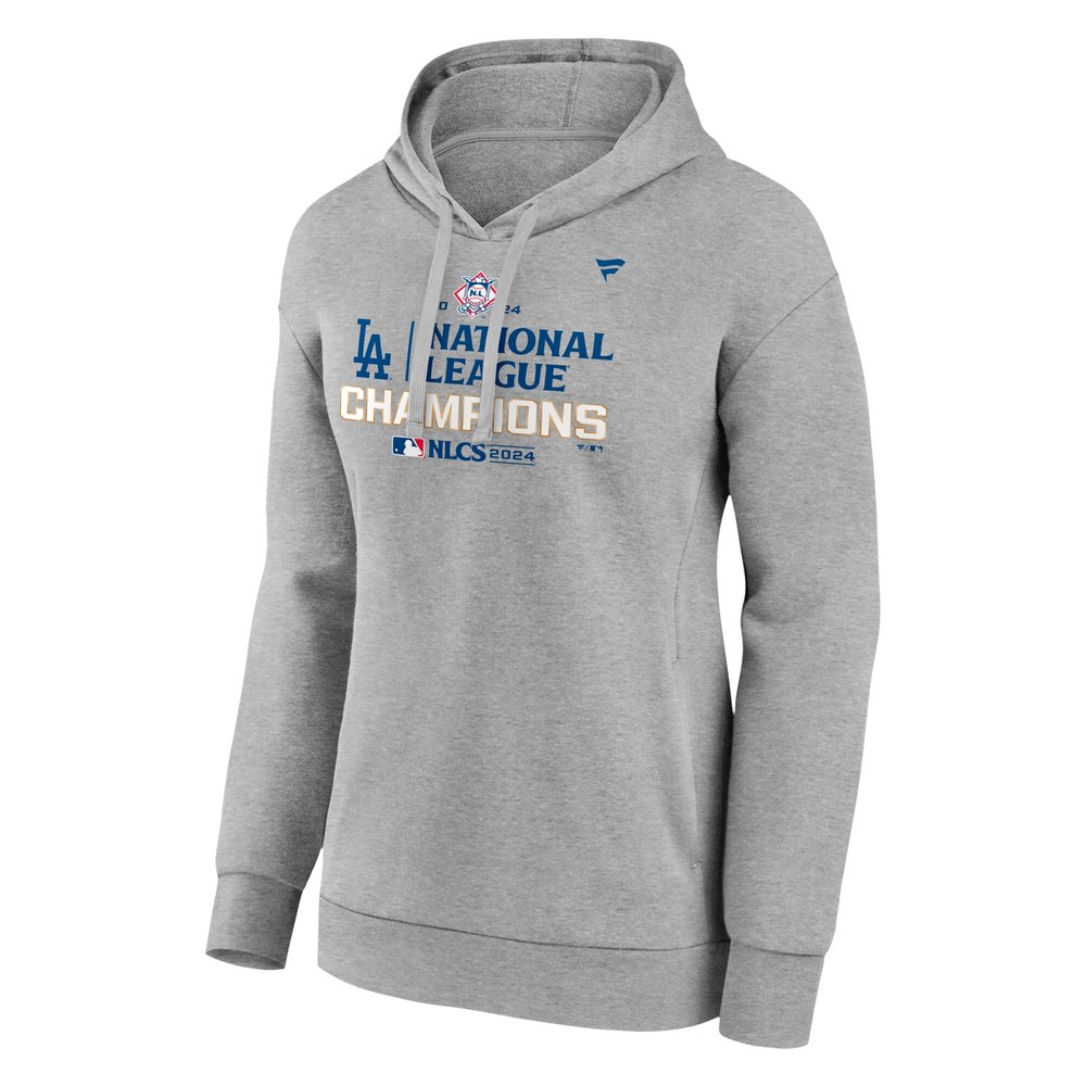 Women's Los Angeles Dodgers Heather Gray 2024 World Series Champions Hoodie Women's Los Angeles Dodgers Heather Gray 2024 World Series Champions Hoodie