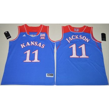 Jayhawks #11 Josh Jackson Royal Blue Basketball Authentic Stitched NCAA Jersey Jayhawks #11 Josh Jackson Royal Blue Basketball Authentic Stitched NCAA Jersey
