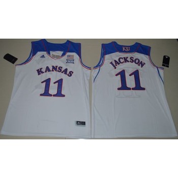 Jayhawks #11 Josh Jackson White Basketball Authentic Stitched NCAA Jersey Jayhawks #11 Josh Jackson White Basketball Authentic Stitched NCAA Jersey