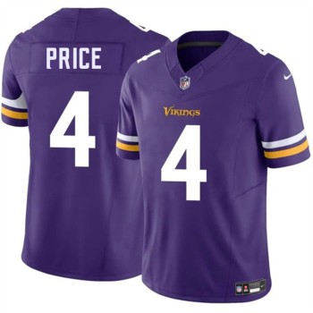 Men's Minnesota Vikings #4 Myles Price Purple 2026 Vapor F.U.S.E. Untouchable Limited Jersey Men's Minnesota Vikings #4 Myles Price Purple 2026 Vapor F.U.S.E. Untouchable Limited Jersey