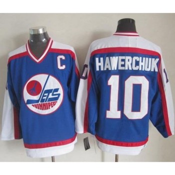 Jets #10 Dale Hawerchuk Blue/White CCM Throwback Stitched NHL Jersey Jets #10 Dale Hawerchuk Blue/White CCM Throwback Stitched NHL Jersey