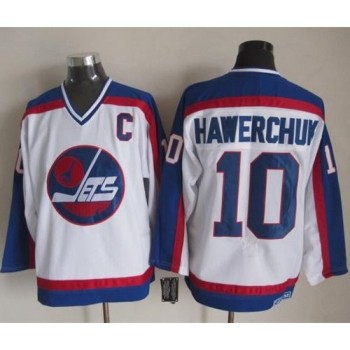 Jets #10 Dale Hawerchuk White/Blue CCM Throwback Stitched NHL Jersey Jets #10 Dale Hawerchuk White/Blue CCM Throwback Stitched NHL Jersey